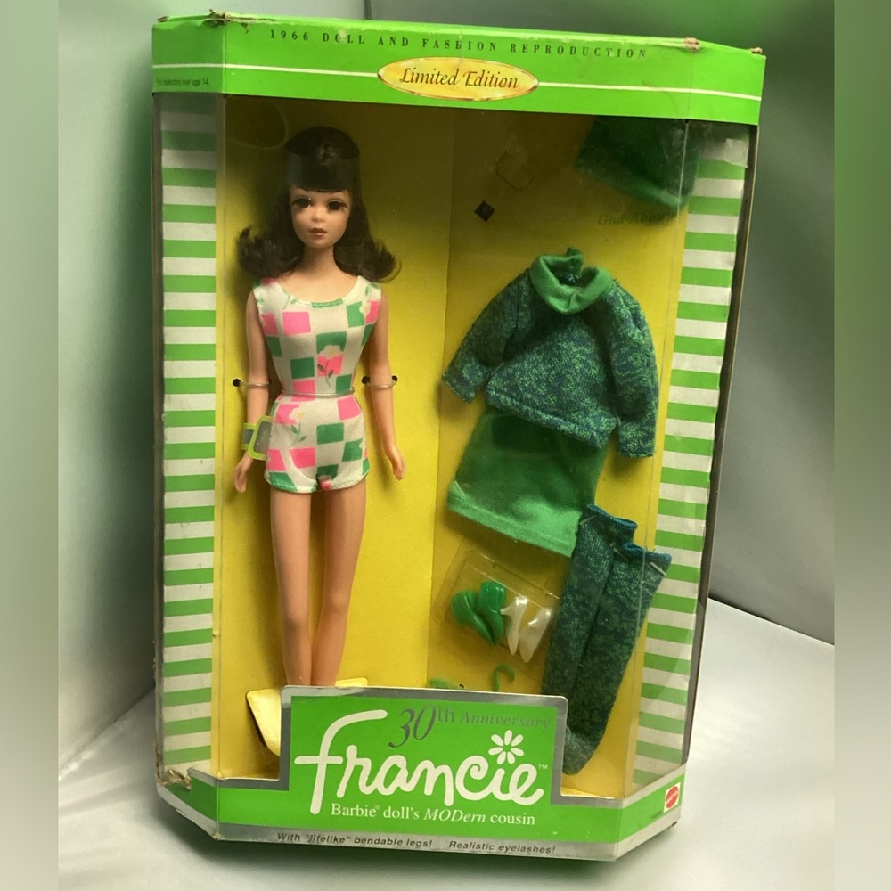 1996 Mattel Francie Barbie Fashion Doll 14608 30th Anniversary Limited Edition